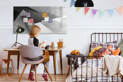 Magnetinė piešimo lenta trikampių abstrakcijos dizaino