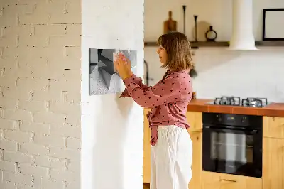 Magnetinė piešimo lenta trikampių abstrakcijos dizaino