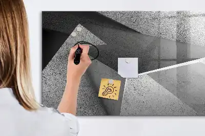 Magnetinė piešimo lenta trikampių abstrakcijos dizaino