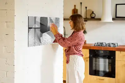 Magnetinė piešimo lenta trikampių abstrakcijos dizaino