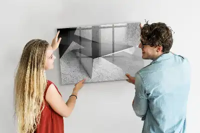 Magnetinė piešimo lenta trikampių abstrakcijos dizaino