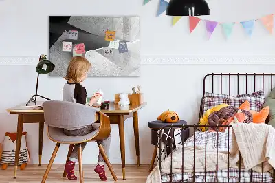 Magnetinė piešimo lenta trikampių abstrakcijos dizaino