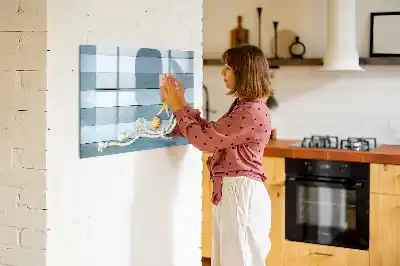 Magnetinė rašymo lenta su augalų ir kriauklių dekoru