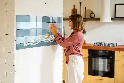 Magnetinė rašymo lenta su augalų ir kriauklių dekoru