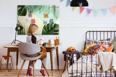 Magnetinė piešimo lenta su monsteros lapų raštu