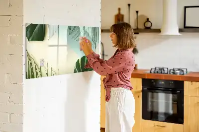 Magnetinė piešimo lenta su monsteros lapų raštu