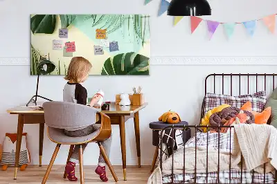 Magnetinė piešimo lenta su monsteros lapų raštu