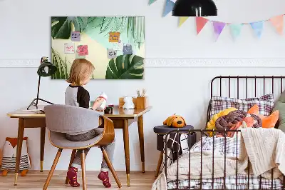 Magnetinė piešimo lenta su monsteros lapų raštu