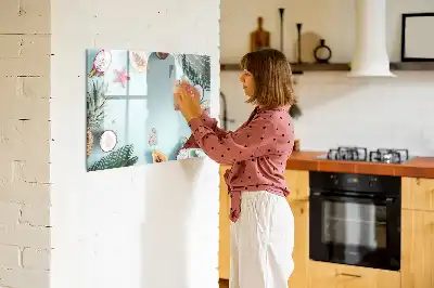 Magnetinė rašymo lenta vasaros kompozicijos dizainas
