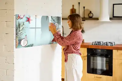 Magnetinė rašymo lenta vasaros kompozicijos dizainas