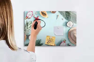 Magnetinė rašymo lenta vasaros kompozicijos dizainas