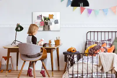 Magnetinė piešimo lenta Sukulenti su akiniais