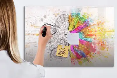 Magnetinė piešimo lenta su smegenų abstrakcijos dizainu