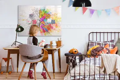 Magnetinė piešimo lenta su smegenų abstrakcijos dizainu