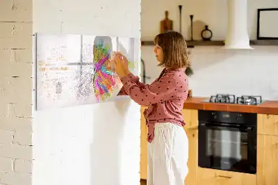 Magnetinė piešimo lenta su smegenų abstrakcijos dizainu