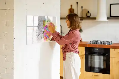 Magnetinė piešimo lenta su smegenų abstrakcijos dizainu