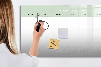 Magnetinė rašymo lenta savaitės planuoklis