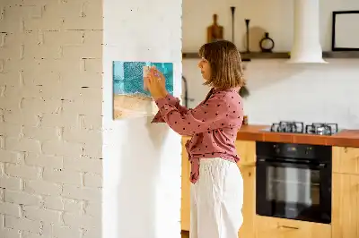 Magnetinė piešimo lenta su žmonių paplūdimyje iliustracija