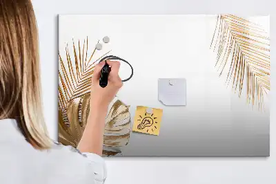 Magnetinė rašymo lenta egzotinių lapų rašto