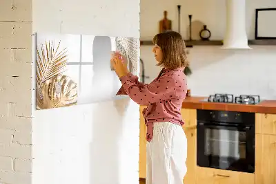 Magnetinė rašymo lenta egzotinių lapų rašto