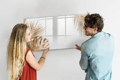 Magnetinė rašymo lenta egzotinių lapų rašto