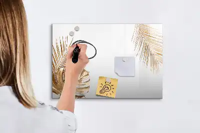 Magnetinė rašymo lenta egzotinių lapų rašto