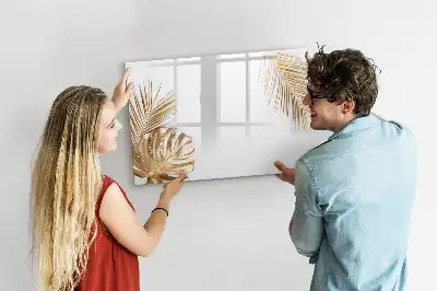 Magnetinė rašymo lenta egzotinių lapų rašto