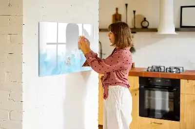Magnetinė rašymo lenta su dažų taškų dizainu