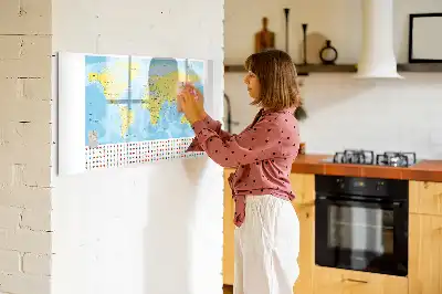 Magnetinė rašymo lenta pasaulio žemėlapis