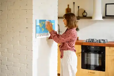 Magnetinė piešimo lenta klasikinis pasaulio žemėlapis
