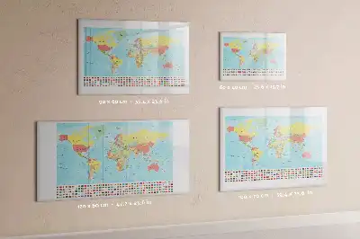 Geografinis pasaulio žemėlapis magnetinė rašymo lenta