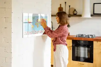 Geografinis pasaulio žemėlapis magnetinė rašymo lenta