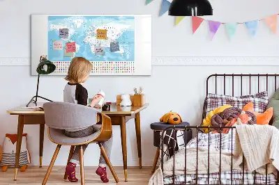 Magnetinė rašymo lenta žemėlapių tema
