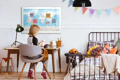 Magnetinė rašymo lenta žemėlapių tema