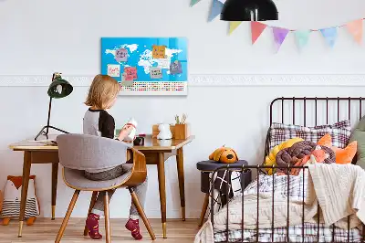 Magnetinė rašymo lenta kontūrinis šalių žemėlapis