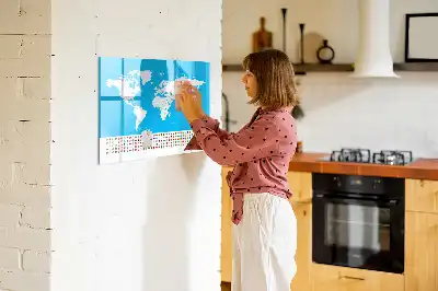 Magnetinė rašymo lenta kontūrinis šalių žemėlapis