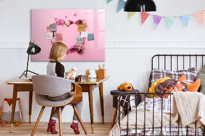 Magnetinė piešimo lenta gėlių širdies dizaino