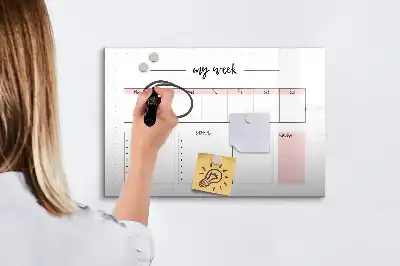 Magnetinė rašymo lenta savaitės planuoklis