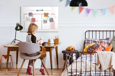 Magnetinė rašymo lenta savaitės planuoklis