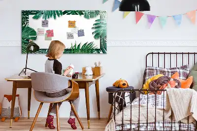 Magnetinė rašymo lenta egzotinių lapų rašto