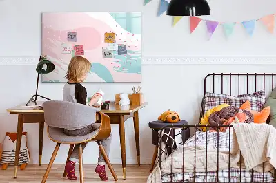 Magnetinė piešimo lenta pastelinės abstrakcijos dizaino