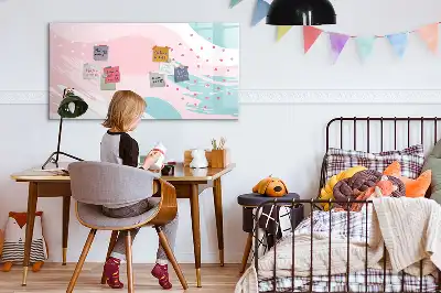 Magnetinė piešimo lenta pastelinės abstrakcijos dizaino