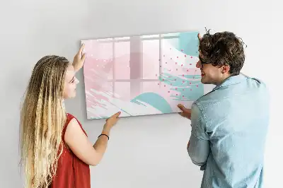 Magnetinė piešimo lenta pastelinės abstrakcijos dizaino