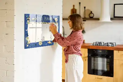 Magnetinė piešimo lenta kosminis savaitės planuoklis