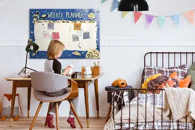Magnetinė piešimo lenta kosminis savaitės planuoklis