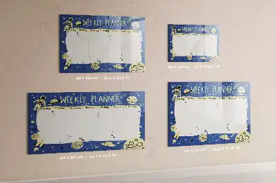 Magnetinė piešimo lenta kosminis savaitės planuoklis