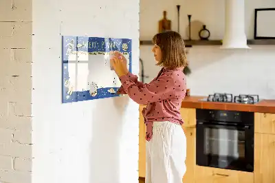 Magnetinė piešimo lenta kosminis savaitės planuoklis