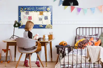 Magnetinė piešimo lenta kosminis savaitės planuoklis