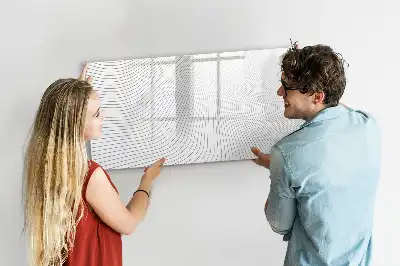 Magnetinė piešimo lenta abstraktų linijų dizaino