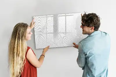 Magnetinė piešimo lenta abstraktų linijų dizaino